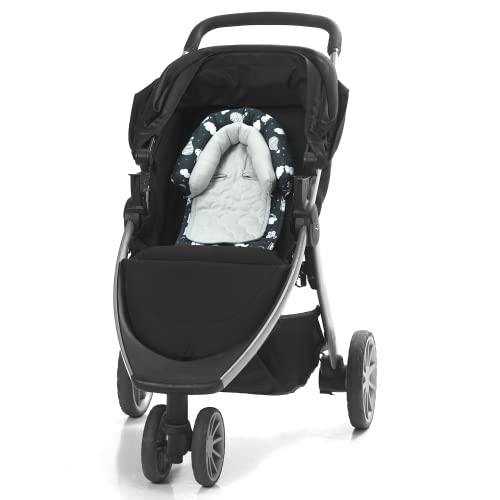 Travel Bug Baby & Toddler 2-in-1 Head Support Duo Head Support for Car Seats, Strollers & Bouncers, (Balloons)