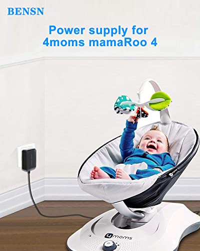 BENSN AC Adapter Power Cord for 12V 4moms mamaRoo 2/4 Infant Seat, 2015 mamaRoo Infant Seat, rockaRoo Baby Swing, OH-1048B1203000U / OH-1048B1203000-U Replacement Charger