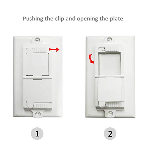 Rocker Light Switch Guard, ILIVABLE Child Proof Switch Plate Cover Guard Protects Your Lights or Circuits from being Accidentally Turned On or Off by Children and Adults (Clear)
