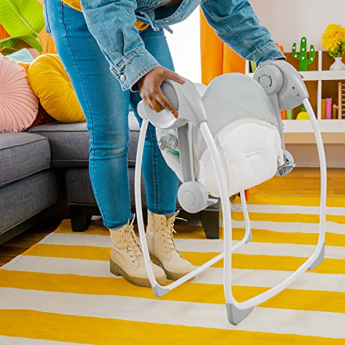 Bright Starts Whimsical Wild Portable Compact Automatic Swing with Melodies