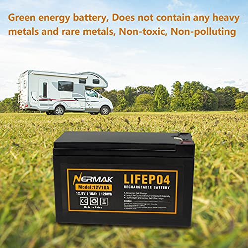 NERMAK 12V 10Ah Lithium Iron Deep Cycle Batteries