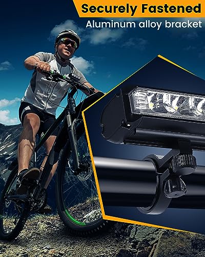 9000 Lumen USB Rechargeable Bike Light Set