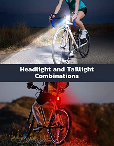 Rechargeable Waterproof Bike Light Set - Front & Back
