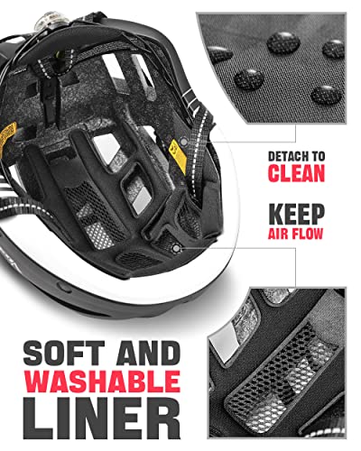 VICTGOAL Adjustable LED Bike Helmet with Goggles