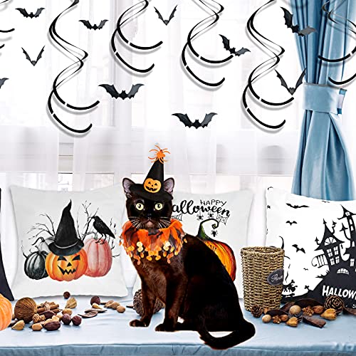 Witch Cat Costume with Tutu and Pumpkin Hat