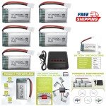 5-Pack 400mAh Li-ion Batteries with 5-in-1 Charger