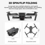 4K Dual Camera Foldable RC Drone with 4 Batteries