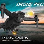4K HD Foldable Dual Camera RC Drone with 4 Batteries