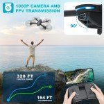 1080P Beginner Drone with 2 Batteries - Capture Aerial Footage!