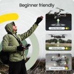 Compact 1080P Foldable Drone with Gesture Control