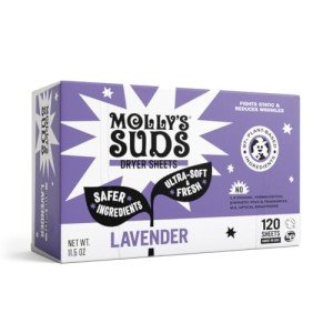 Molly's Suds Lavender Dryer Sheets for Sensitive Skin