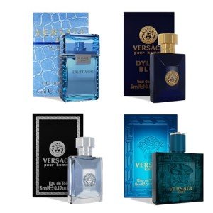 Versace Men's Cologne Sampler Set - 4 Mini Fragrances
