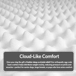 Cozy Gray Egg-Crate Orthopedic Pet Bed, Small