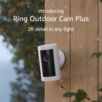 Ring Outdoor Cam Plus - Battery, 2K Video, White