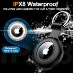 4-Pack Waterproof AirTag Holders with Keychain