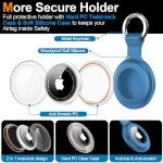 4-Pack Waterproof AirTag Holders with Keychain