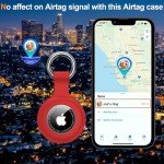 4-Pack Waterproof AirTag Holders with Keychain
