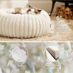 Cozy Donut Cat and Small Dog Bed - Cream