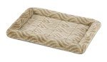 Tan Deluxe Wave Bolster Bed for Small Dogs