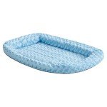 Cozy Blue Double Bolster Bed for Toy Dogs