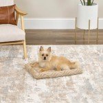 Tan Deluxe Wave Bolster Bed for Small Dogs