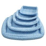 Cozy Blue Double Bolster Bed for Toy Dogs