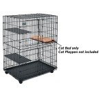 Cozy Plush Cat Bed for Playpen, Small Camel