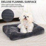 Deluxe Flannel Dog Crate Bed - Gray, 17x11 Inch