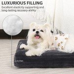 Deluxe Flannel Dog Crate Bed - Gray, 17x11 Inch