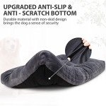 Deluxe Flannel Dog Crate Bed - Gray, 17x11 Inch