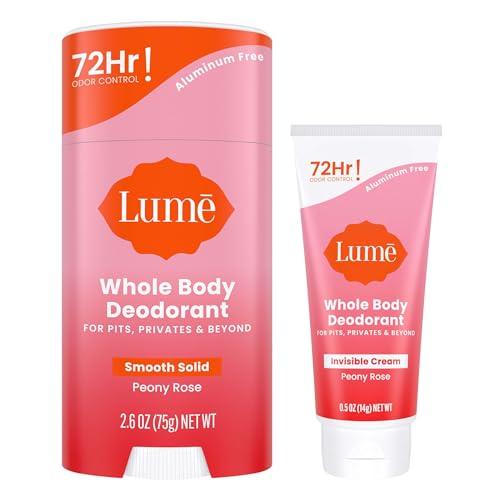 Lume Peony Rose Whole Body Deodorant Bundle