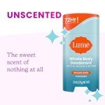 Lume Whole Body Deodorant Stick - Unscented, 72 Hour Odor Control