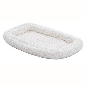 Cozy Double Bolster Bed for Pets – 18" White
