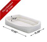 Cozy Double Bolster Bed for Pets – 18" White