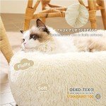 Cozy Round Cat Bed for Indoor Cats - Oat Milk