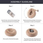 Cozy Round Cat Bed for Indoor Cats - Oat Milk