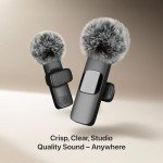 Wireless Lavalier Microphones for Video Recording - 2 Pack