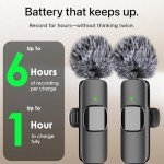 Wireless Lavalier Microphones for Video Recording - 2 Pack