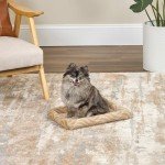 Deluxe Tan Bolster Bed for Tiny Dogs