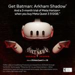 Meta Quest 3: 512GB Mixed Reality with Batman Game