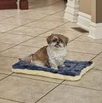 Reversible Paw Print Pet Bed for Small Dogs