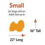 Reversible Paw Print Pet Bed for Small Dogs