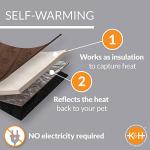 Self-Warming Hooded Pet Bed for Cats & Dogs