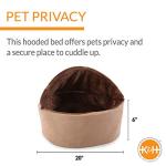Self-Warming Hooded Pet Bed for Cats & Dogs