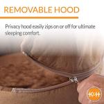 Self-Warming Hooded Pet Bed for Cats & Dogs