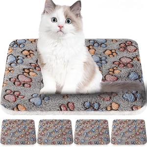 4 Pack Cozy Reversible Pet Bed Mats