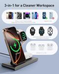 Portable 3-in-1 Wireless Charger for Apple & Android