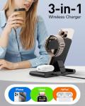 Portable 3-in-1 Wireless Charger for Apple & Android