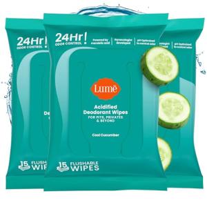 Lume Deodorant Wipes - 24 Hour Odor Control