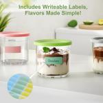 4 Pack BPA-Free Pint Containers for Ninja Creami